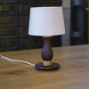 Lampe à poser en hêtre vintage 1960's