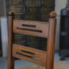 Chaise d'enfant en bois et assise en paille dans le goût de Charles Dudouyt 1950's