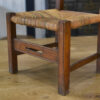 Chaise d'enfant en bois et assise en paille dans le goût de Charles Dudouyt 1950's