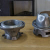 Ensemble de 2 moules à chapeau en fonte d'aluminium Jalard à Caussade 1950's