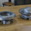 Ensemble de 2 moules à chapeau en fonte d'aluminium Jalard à Caussade 1950's