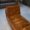 Banquette Club en cuir convertible avec assises velours 1920's