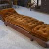 Banquette Club en cuir convertible avec assises velours 1920's