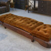 Banquette Club en cuir convertible avec assises velours 1920's