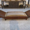 Banquette Club en cuir convertible avec assises velours 1920's