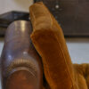 Banquette Club en cuir convertible avec assises velours 1920's