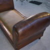 Banquette Club en cuir convertible avec assises velours 1920's