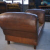 Banquette Club en cuir convertible avec assises velours 1920's