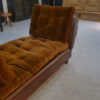 Banquette Club en cuir convertible avec assises velours 1920's