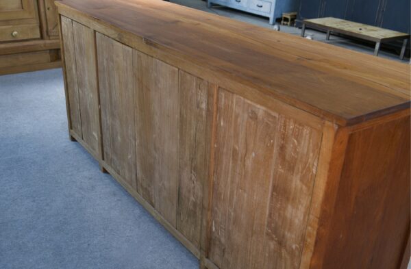 Grand buffet en teck 6 tiroirs et 2 portes coulissantes
