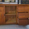 Grand buffet en teck 6 tiroirs et 2 portes coulissantes