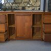Grand buffet en teck 6 tiroirs et 2 portes coulissantes