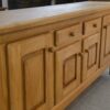 Grand buffet 4 portes en orme circa 1980's