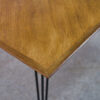 Table en chêne et pied en fonte et bronze design italien 1960's