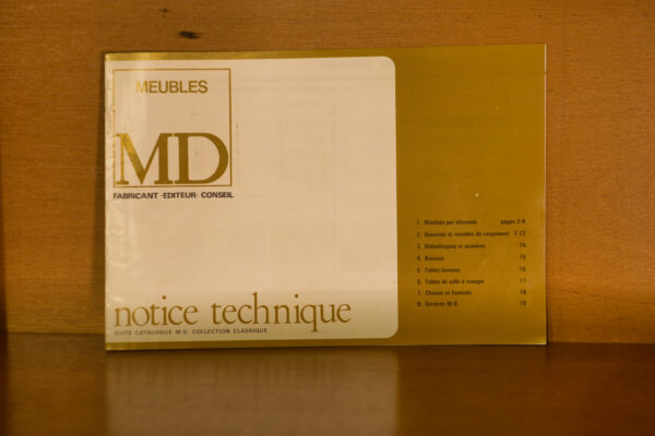 Ensemble meubles modulables par Martin Dupuis en chêne clair 1960