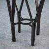 Tabouret fer forgé et métal tressé France 1950's