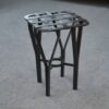 Tabouret fer forgé et métal tressé France 1950's