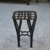 Tabouret fer forgé et métal tressé France 1950's