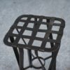 Tabouret fer forgé et métal tressé France 1950's