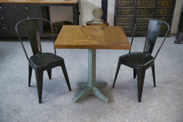 Table bistrot Art déco en chêne massif 1930's
