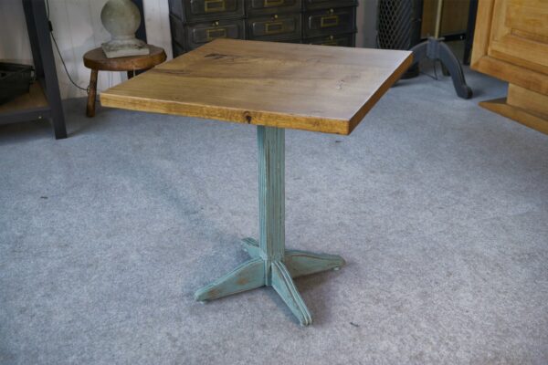 Table bistrot Art déco en chêne massif 1930's