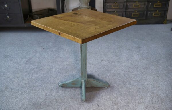 Table bistrot Art déco en chêne massif 1930's