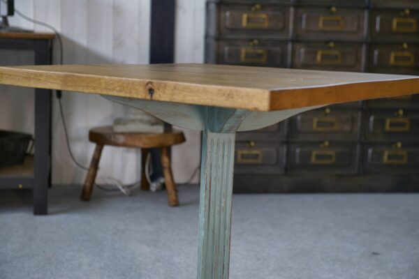 Table bistrot Art déco en chêne massif 1930's