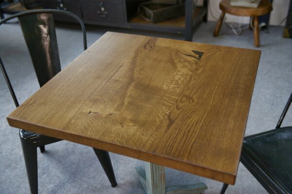 Table bistrot Art déco en chêne massif 1930's