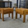 Paire de chevets en orme pour Maison REGAIN 1970's