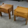 Paire de chevets en orme pour Maison REGAIN 1970's