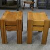 Paire de chevets en orme pour Maison REGAIN 1970's