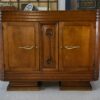 Buffet brutaliste Art déco en chêne massif de Charles Dudouyt 1950's