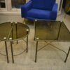 Table Basse Tripartite en Laiton et Verre par Maison Bagues, France, 1960s