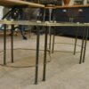 Table Basse Tripartite en Laiton et Verre par Maison Bagues, France, 1960s