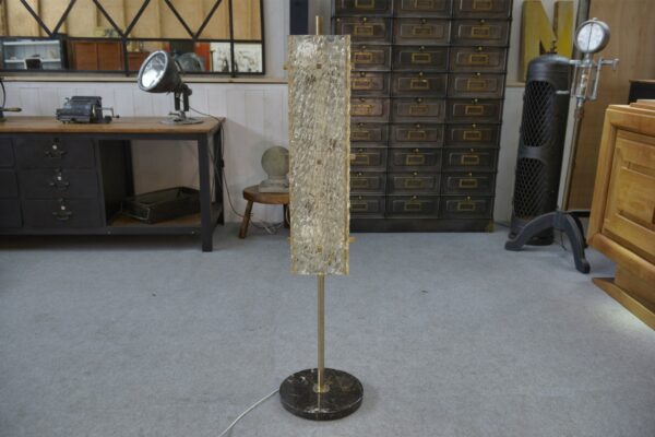 Lampadaire par Pierre Disderot pour Dallux résine et marbre 1960's