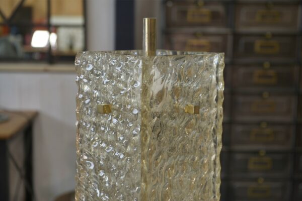 Lampadaire par Pierre Disderot pour Dallux résine et marbre 1960's