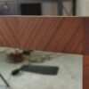 Miroir moderniste en placage d'acajou 1950's