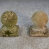 Paire de boules décoratives de jardin en pierre reconstituée France 1920's