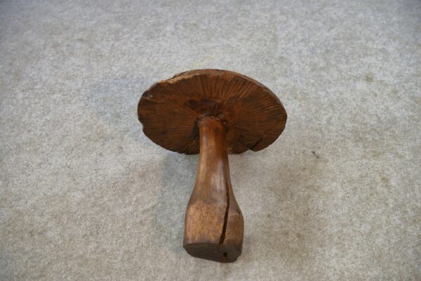 Champignon décoratif en bois brut 1980's