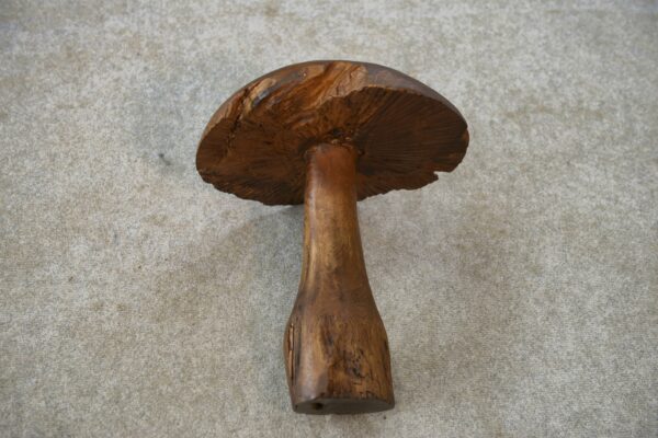 Champignon décoratif en bois brut 1980's