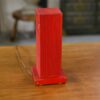 Lampe design exemplaire unique en aluminium laqué rouge 1970's