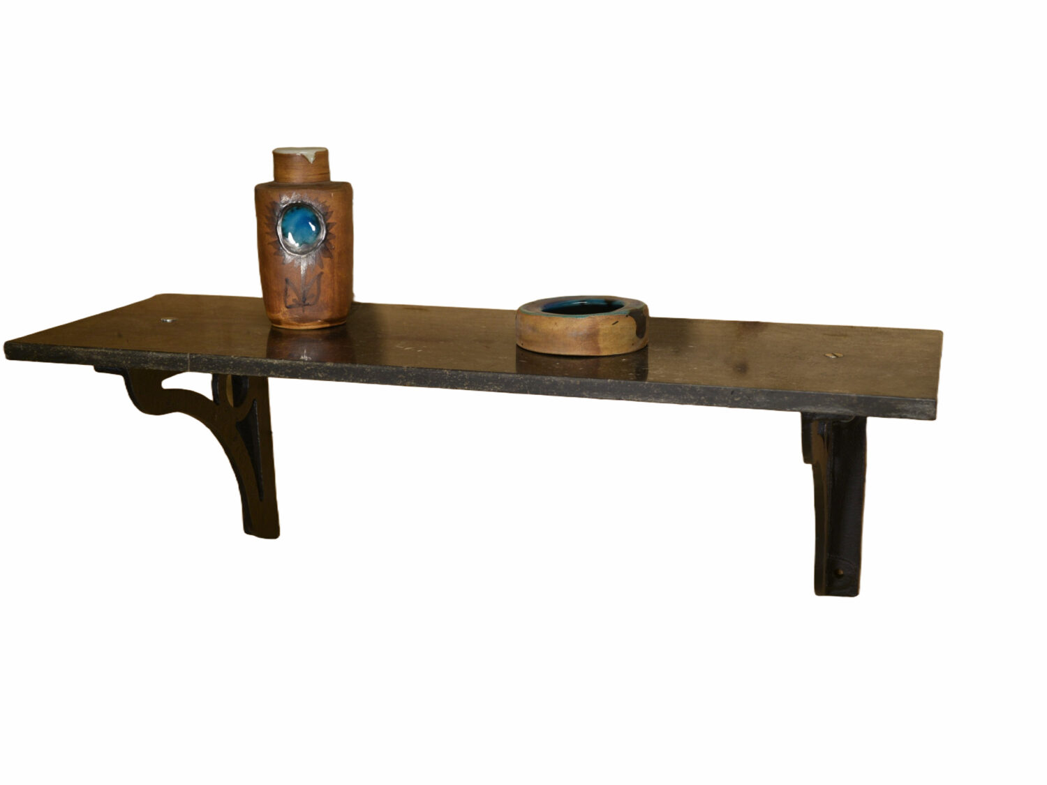 Console murale en fonte et pierre bleue France 1950's
