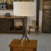 Grande lampe en fer forgé dans le goût des Ateliers Marolles 1950's