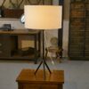 Grande lampe en fer forgé dans le goût des Ateliers Marolles 1950's