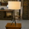 Grande lampe en fer forgé dans le goût des Ateliers Marolles 1950's