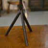 Grande lampe en fer forgé dans le goût des Ateliers Marolles 1950's