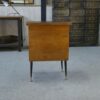 Meuble d'appoint dépliant en bureau, acier, laiton et chêne 1960's