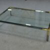 Table basse en verre et métal chromé par Philippe Parent France 1970's