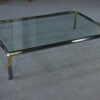 Table basse en verre et métal chromé par Philippe Parent France 1970's