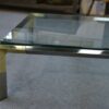 Table basse en verre et métal chromé par Philippe Parent France 1970's